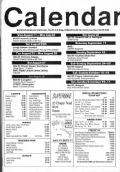 Calendar of skateboard events Septemebr 1988