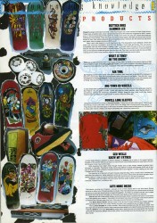 Skateboard products page from December 1989